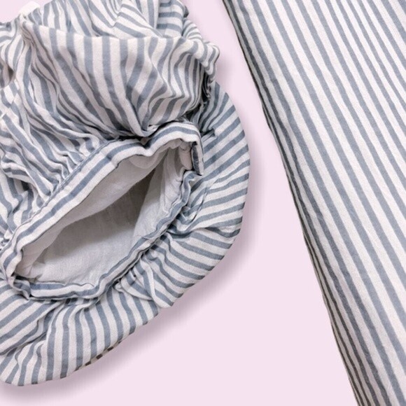 Lovers + Friends Coastal Blouse White Blue Off The Shoulder Ruffled Top Size XS - Picture 5 of 10